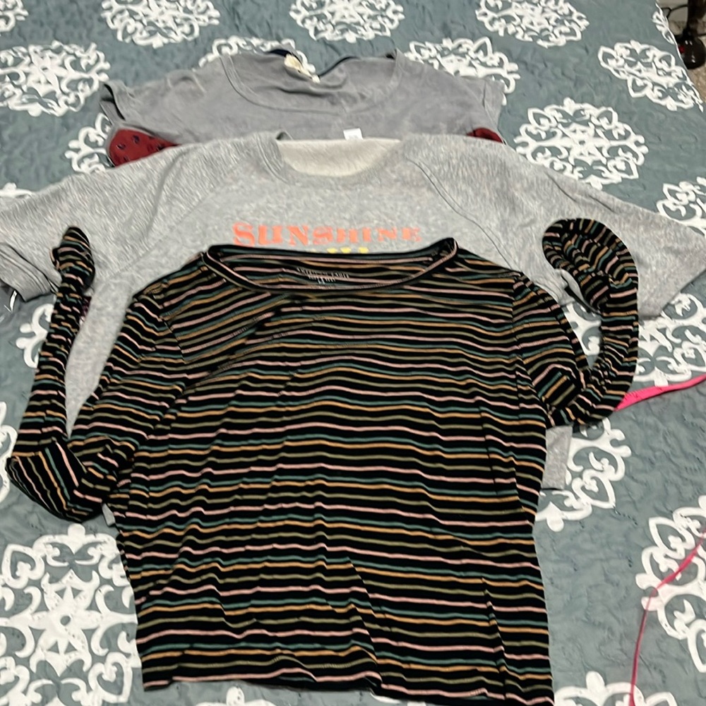 Old Navy Women's Tops - Gray, Pink, Red